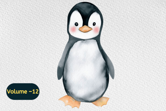 Download Penguins Watercolor Clipart, Winter Bird - Penguin Collection