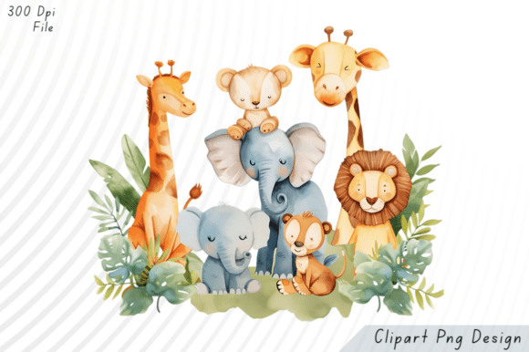 Download Cute Safari Animals PNG Clipart - Cute safari animals Collection