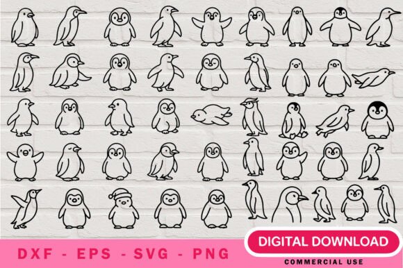 Download Penguin Outline SVG Bundle - Premium Resources