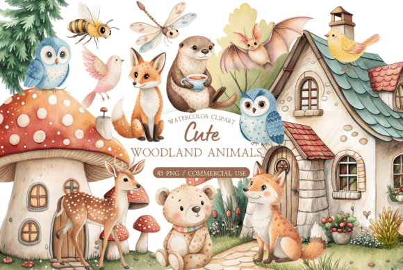Download Rustic Forest Animals Clipart PNG - Forest animals Collection