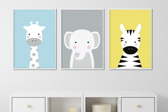 Download Cute Safari Animals Prints Set - Cute safari animals Collection