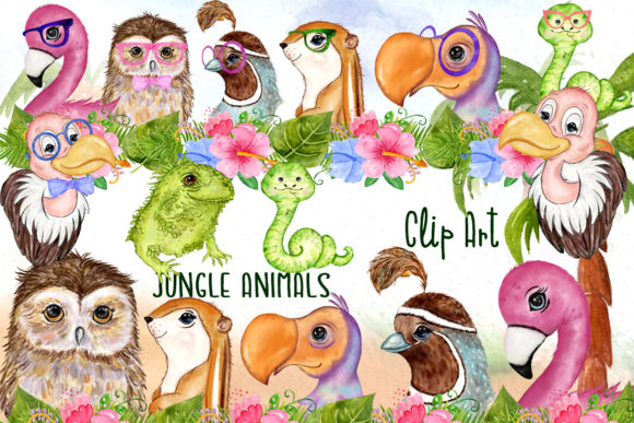 Download Tropical Birds Cute Safari Animals - Cute safari animals Collection