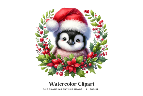 Download Penguin Wreath Clipart PNG Baby Penguin - Penguin Collection