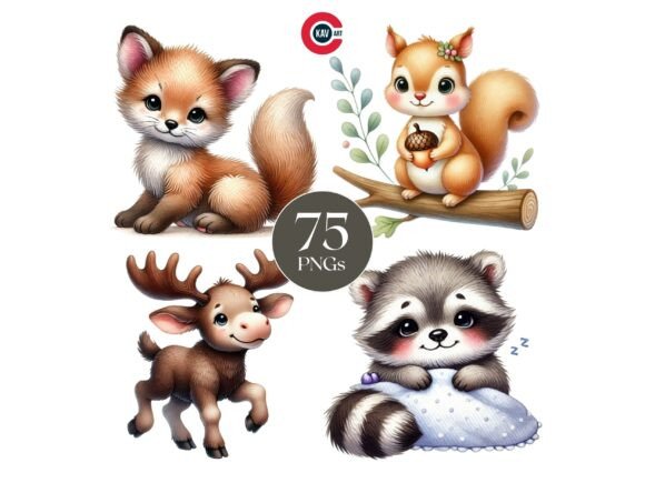Download Cute Woodland Forest Animals Cliparts - Forest animals Collection